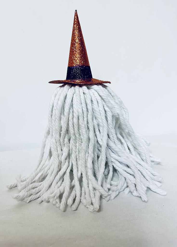 The witch had glued to the mop head.